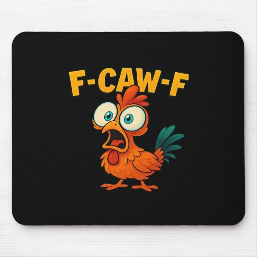ユーモア 面白いカラス F-Caw-F ゴシック マウスパッド (正面)