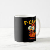 ユーモア 面白い カラス F-Caw-F ゴシック コーヒーマグカップ (正面右)