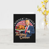 ユーモア 面白い トランプ 勝者 勝者 ターキーディナー より カード (黄色い花)