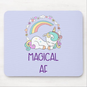 ユーモア – 魔法のAF。ユニコーンレインボー&かわいい物 マウスパッド
