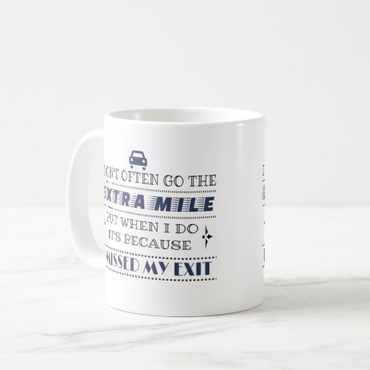 ユーモアBad Driver Exit コーヒーマグカップ (正面左)