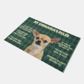 ユーモアCihuahua犬ルールマット、Chihuahua所有者 ドアマット (アングル)