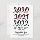 ユーモアCorona Virus 2020 2021 2022新年 シーズンカード (正面)