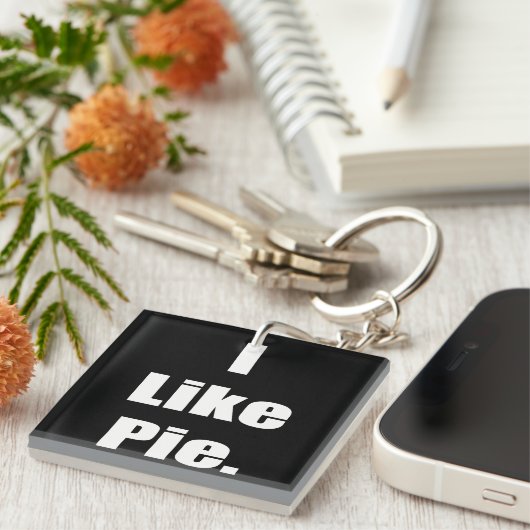 ユーモアIはパイミームを好みます キーホルダー (正面右)