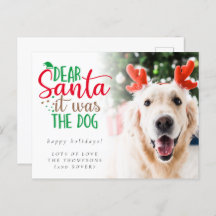 ユーモアSantaそれは犬の写真の休日だった