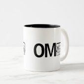 ユーモカッコいいーOMGギターGコー専攻のド ツートーンマグカップ (正面右)