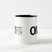 ユーモカッコいいーOMGギターGコー専攻のド ツートーンマグカップ (中央)
