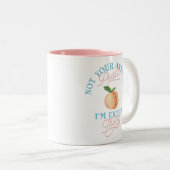 ユーモスサッシピーチ体ポジティビティヴィンテージ ツートーンマグカップ (正面右)