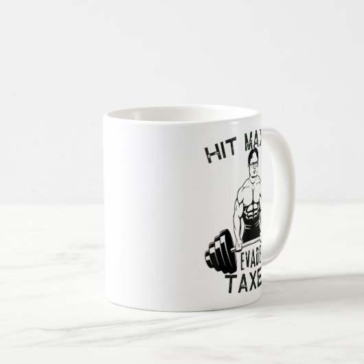 ユーモスジム重量挙げヒットマクス脱税作業 コーヒーマグカップ (正面右)