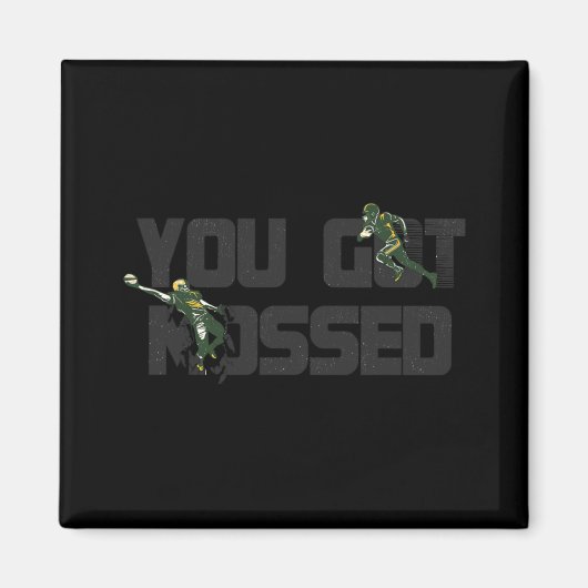 ユーモス得ド素晴らしおもしろいアメリカンフットボール引用文 マグネット (正面)