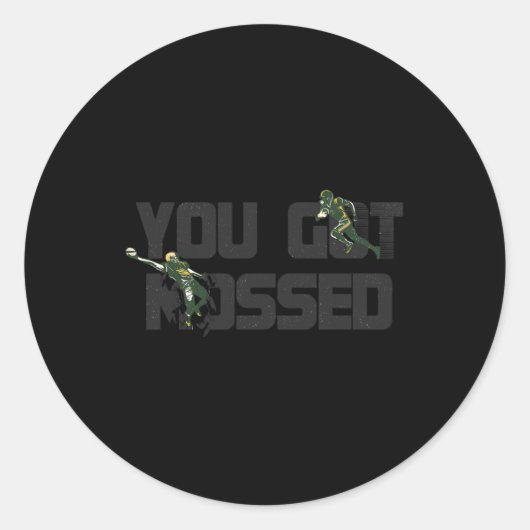 ユーモス得ド素晴らしおもしろいアメリカンフットボール引用文 ラウンドシール (正面)