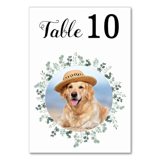 ユーモダンエレガントカリカスタム写結婚真 テーブルナンバー (正面)