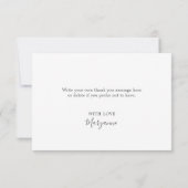 ユーモダンカリの水色緑の葉の台本 サンキューカード (裏面)