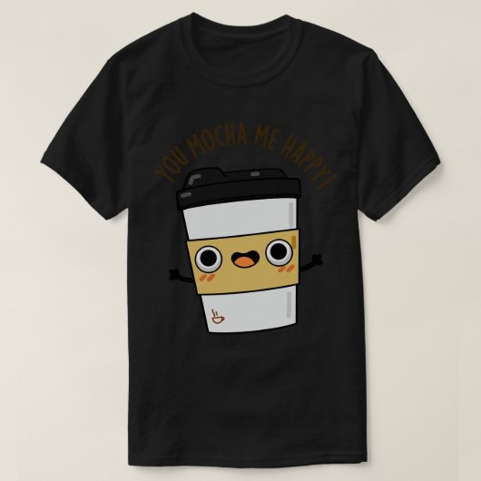 ユーモチャミーハッピーかわいいコーヒープリン1 Tシャツ (デザイン正面)