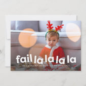 ユーモラスでかわいいクリスマスの失敗した1枚の写真 シーズンカード (正面)