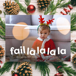 ユーモラスでかわいいクリスマスの失敗した1枚の写真 シーズンカード