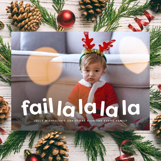ユーモラスでかわいいクリスマスの失敗した1枚の写真 シーズンカード