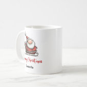 ユーモラスで変わったサンタクロースのコーヒーマグ コーヒーマグカップ (正面左)