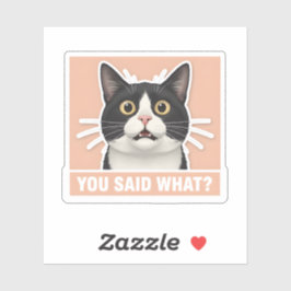 ユーモラスで生意気なタキシード猫 - サルカスティックな猫のデコレーション シール