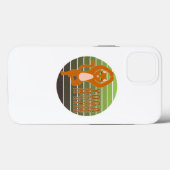 ユーモラスなかわいい猫のヨガ。面白いヨガデザイン Case-Mate iPhoneケース (裏面 (横))