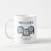 ユーモラスなアグリークリスマスセーターコンテストの賞品 コーヒーマグカップ (左)