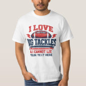 ユーモラスなアメリカンフットボール ヴィンテージ風デザイン Tシャツ (正面)