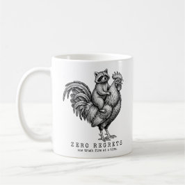 ユーモラスなアライグマとニワトリのマグカップ サルカスティックなギフト ユーモア コーヒーマグカップ