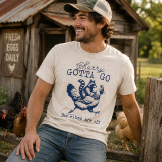 ユーモラスなアライグマのデザイン 雰囲気が悪いので帰ります トライブレンドTシャツ