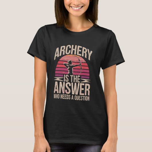 ユーモラスなアーチェリーの射手 Tシャツ (正面)