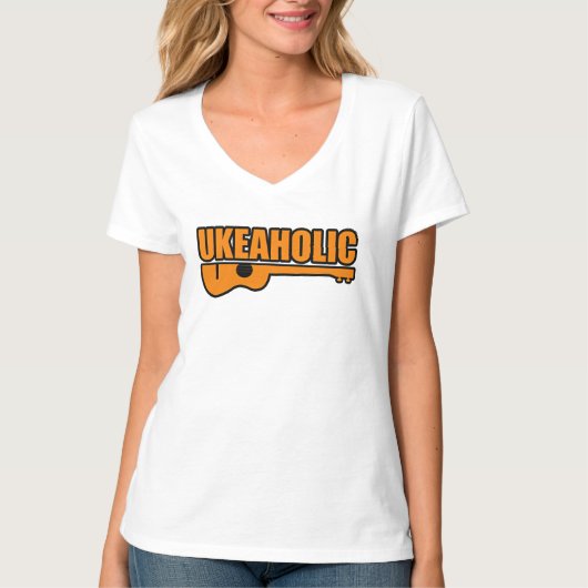 ユーモラスなウクレレ Tシャツ (正面)