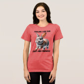 ユーモラスなウサギ トライブレンドＴシャツ (正面全面)