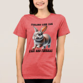 ユーモラスなウサギ トライブレンドＴシャツ (正面)