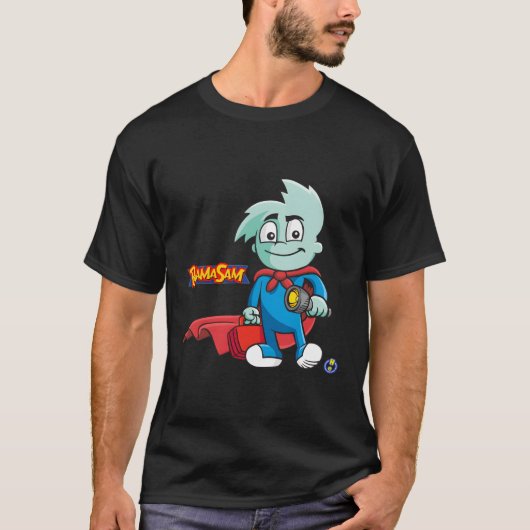 ユーモラスなエンターテイメントPajama Sam Tシャツ (正面)