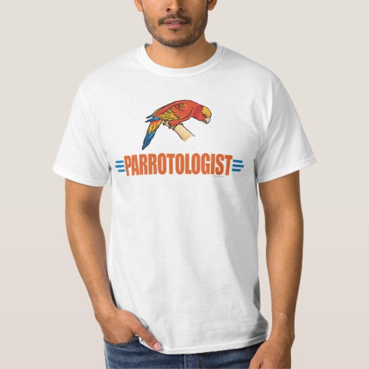 ユーモラスなオウム大好き Tシャツ (正面)