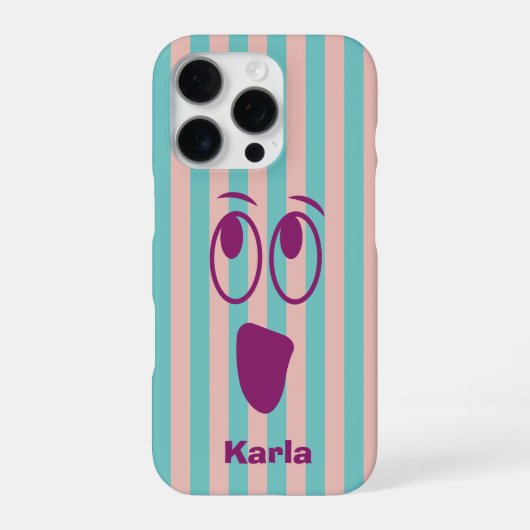 ユーモラスなオバケの顔 iPhoneケース (裏面)