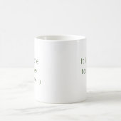 ユーモラスなオフィス 仕事と遊びの時間 シンプルグリーン コーヒーマグカップ (中央)
