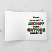 ユーモラスなカウボーイキャットクリスマス カード (内部)