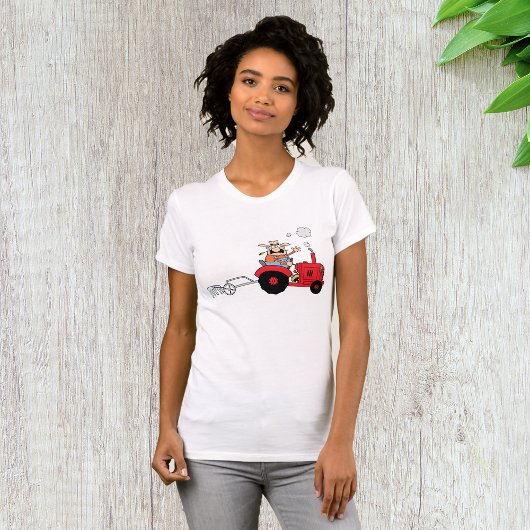 ユーモラスなカントリー ファーマー トラクター カートゥーン Tシャツ