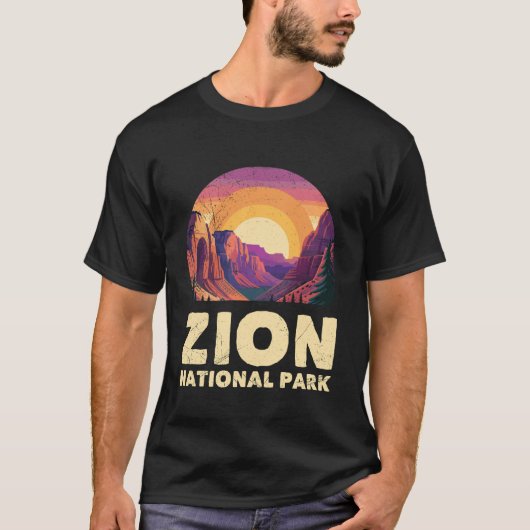 ユーモラスなキャニオン Zion国立公園 Tシャツ (正面)