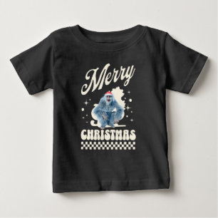 ユーモラスなクリスマスのイエティ ホリデーハッスル ベビーTシャツ