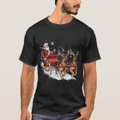ユーモラスなクリスマスのジャーマンシェパードの犬好き Tシャツ (正面)