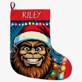 ユーモラスなクリスマスのビッグフット オリジナルグッズ ラージクリスマスストッキング