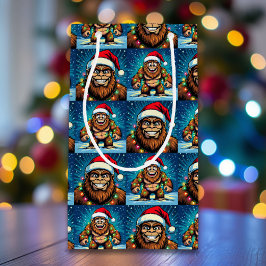 ユーモラスなクリスマスのビッグフット スモールペーパーバッグ
