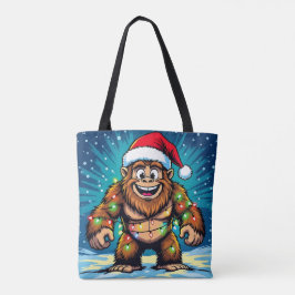 ユーモラスなクリスマスのビッグフット トートバッグ