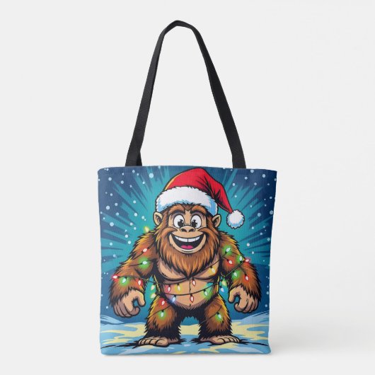 ユーモラスなクリスマスのビッグフット トートバッグ (裏面)