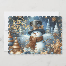ユーモラスなクリスマスのフレンズ「雪だるまのフロスティ」 シーズンカード