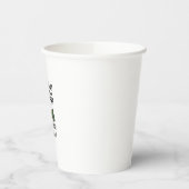ユーモラスなクリスマスの犬の態度 ビンテージ風の彫刻Tシャツ 紙コップ (左)