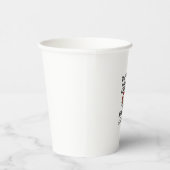 ユーモラスなクリスマスの犬の態度 ビンテージ風の彫刻Tシャツ 紙コップ (右)