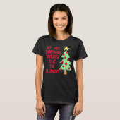 ユーモラスなクリスマスセーターの女性用Tシャツ Tシャツ (正面フル)