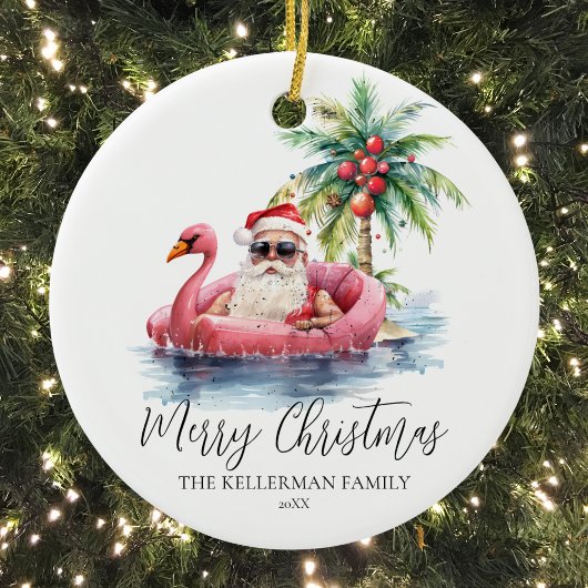ユーモラスなクリスマスパーソナライズ セラミックオーナメント